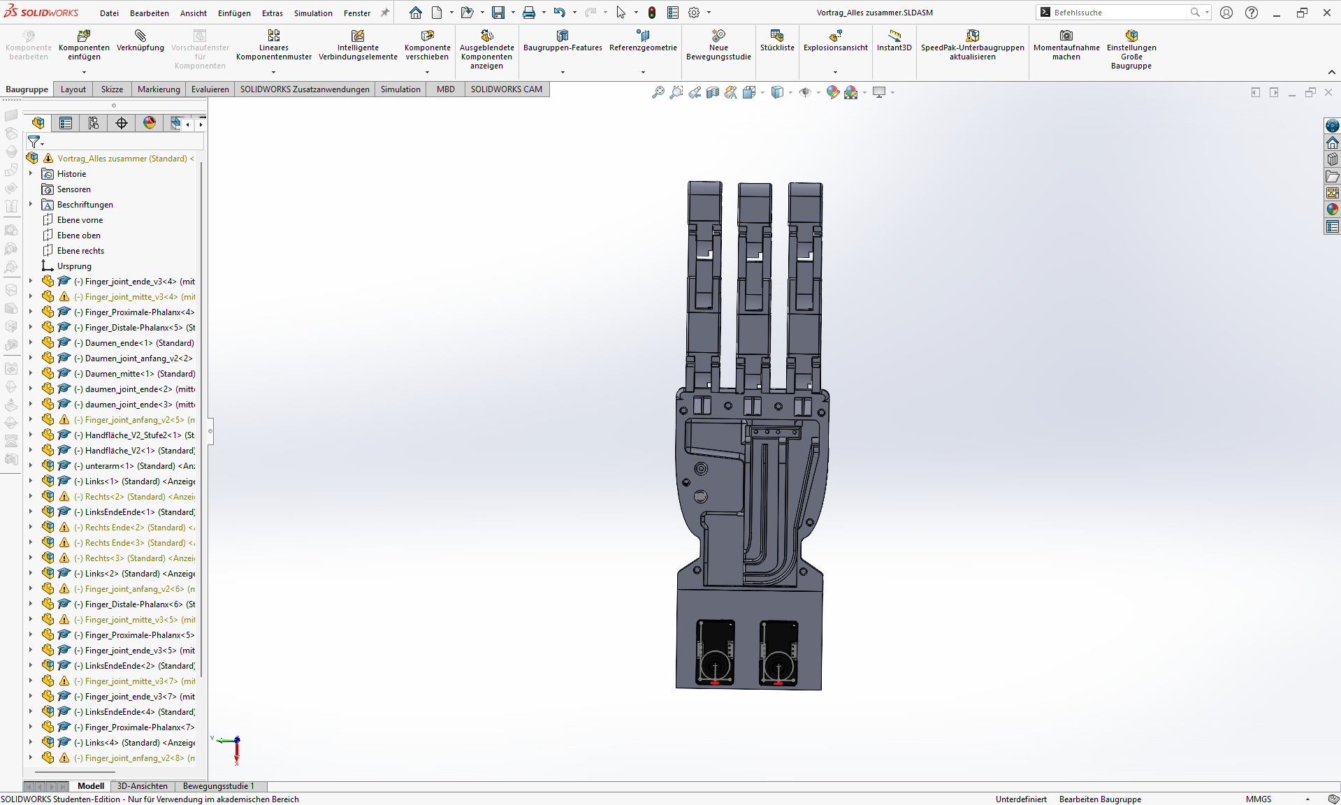 SolidWorks CAD Schnittmodell